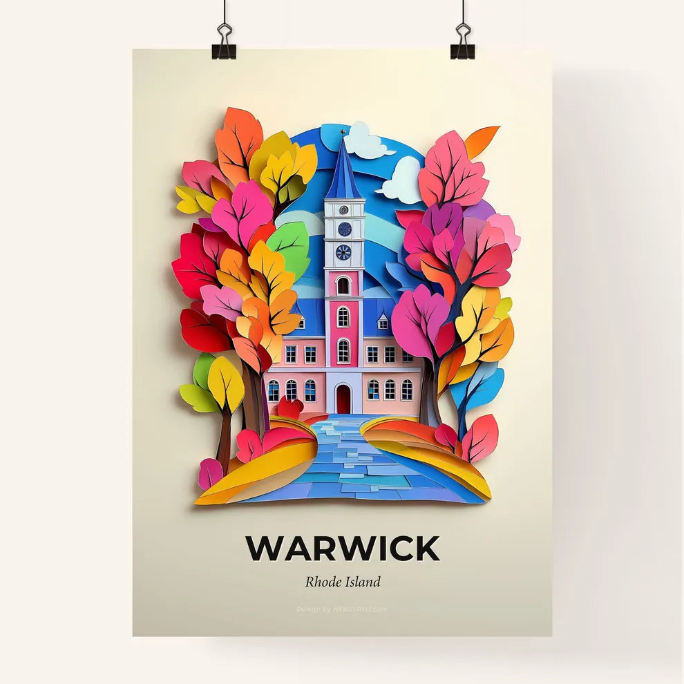 Vivid Warwick, Rhode Island, Colorful Poster