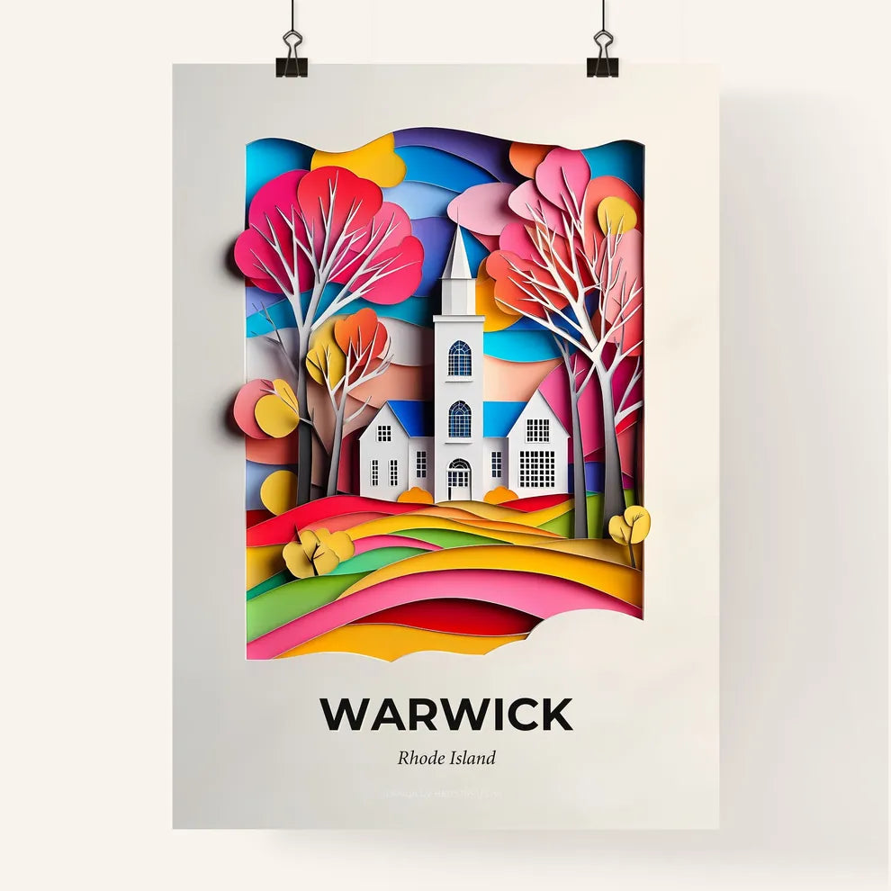 Vivid Warwick, Rhode Island, Colorful Poster