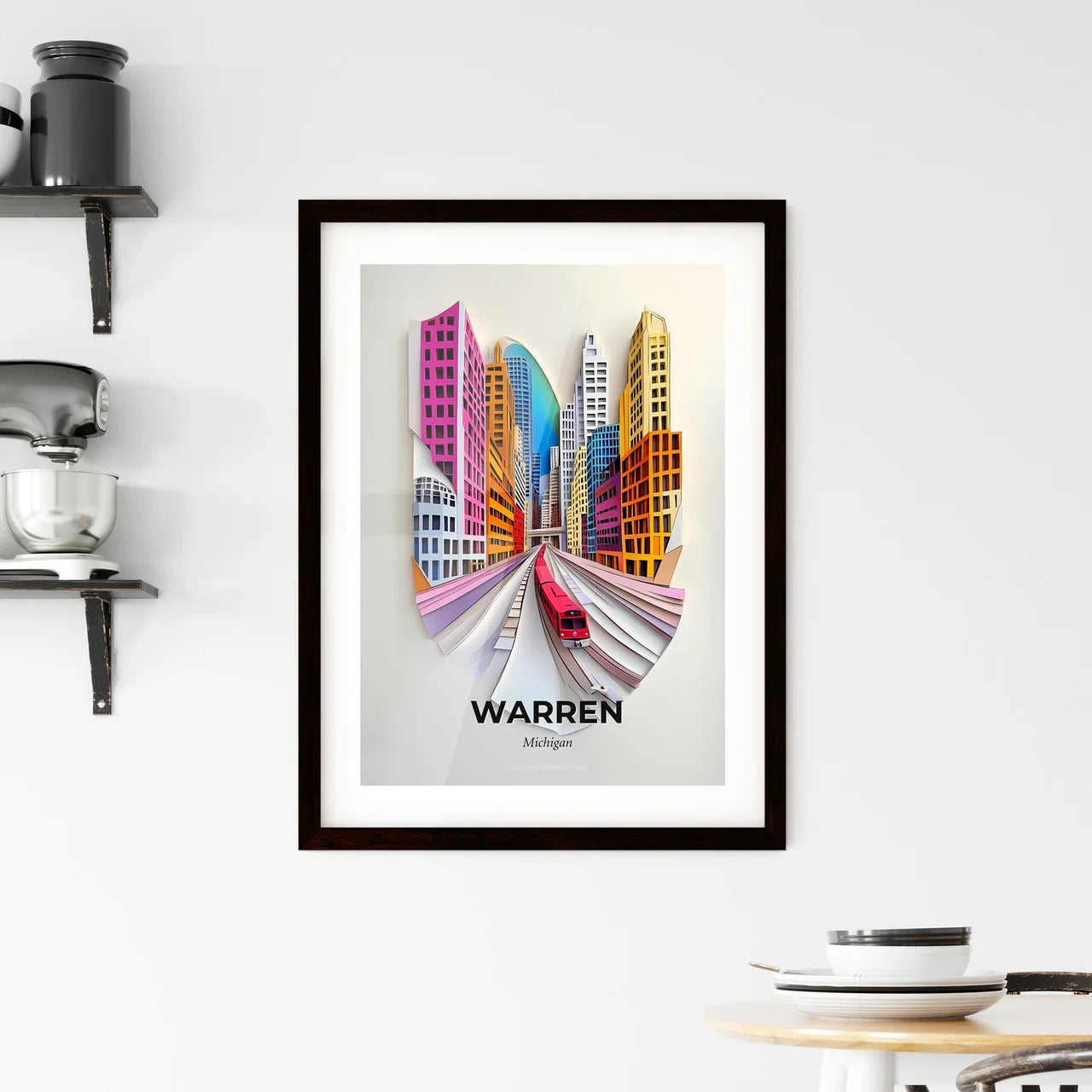 Vivid Warren, Michigan, Framed Wall Art