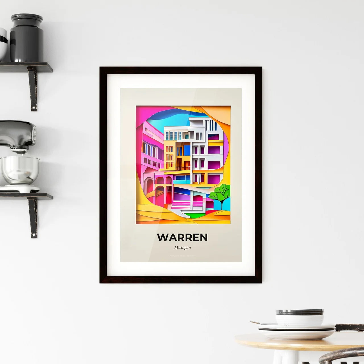 Vivid Warren, Michigan, Framed Wall Art