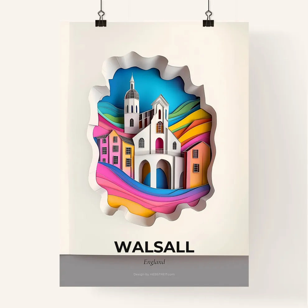 Vivid Walsall, England, Colorful Poster