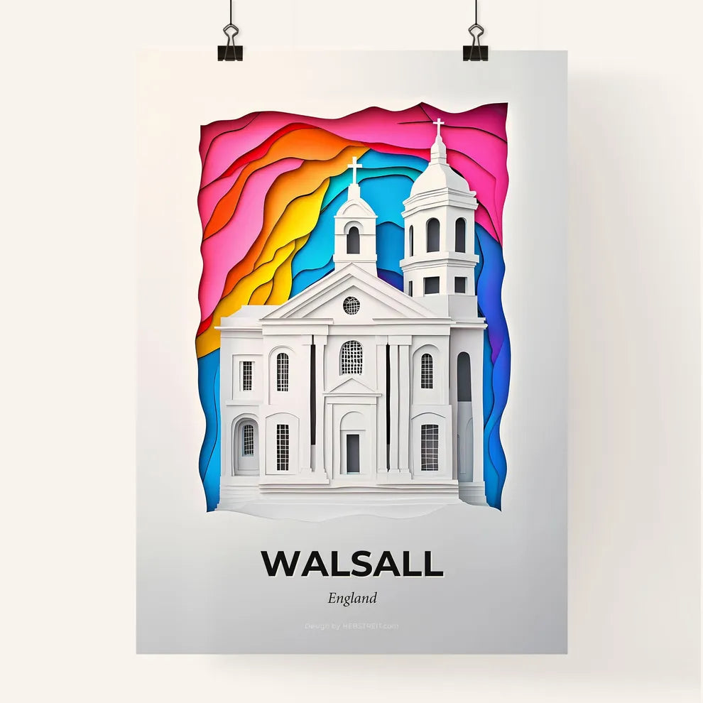 Vivid Walsall, England, Colorful Poster