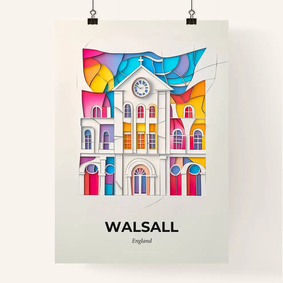 Vivid Walsall, England, Colorful Poster