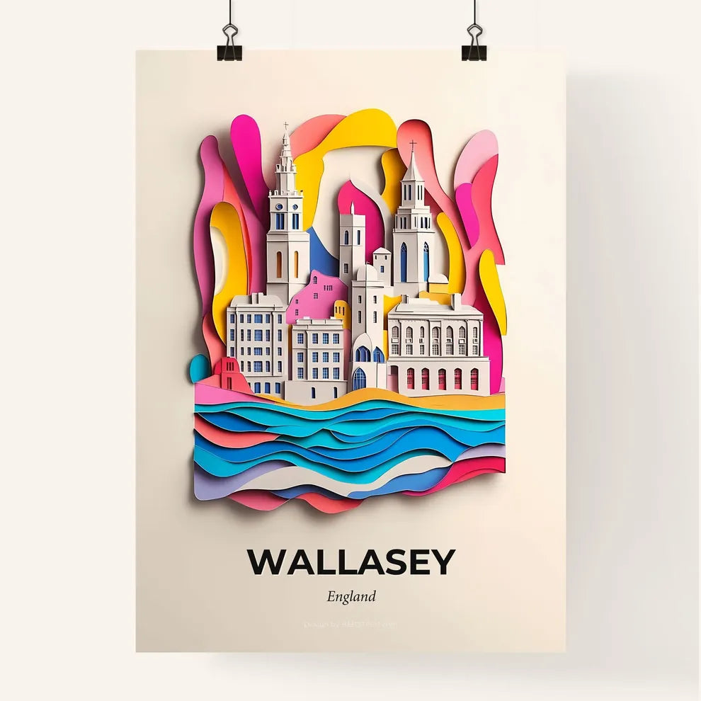 Vivid Wallasey, England, Colorful Poster
