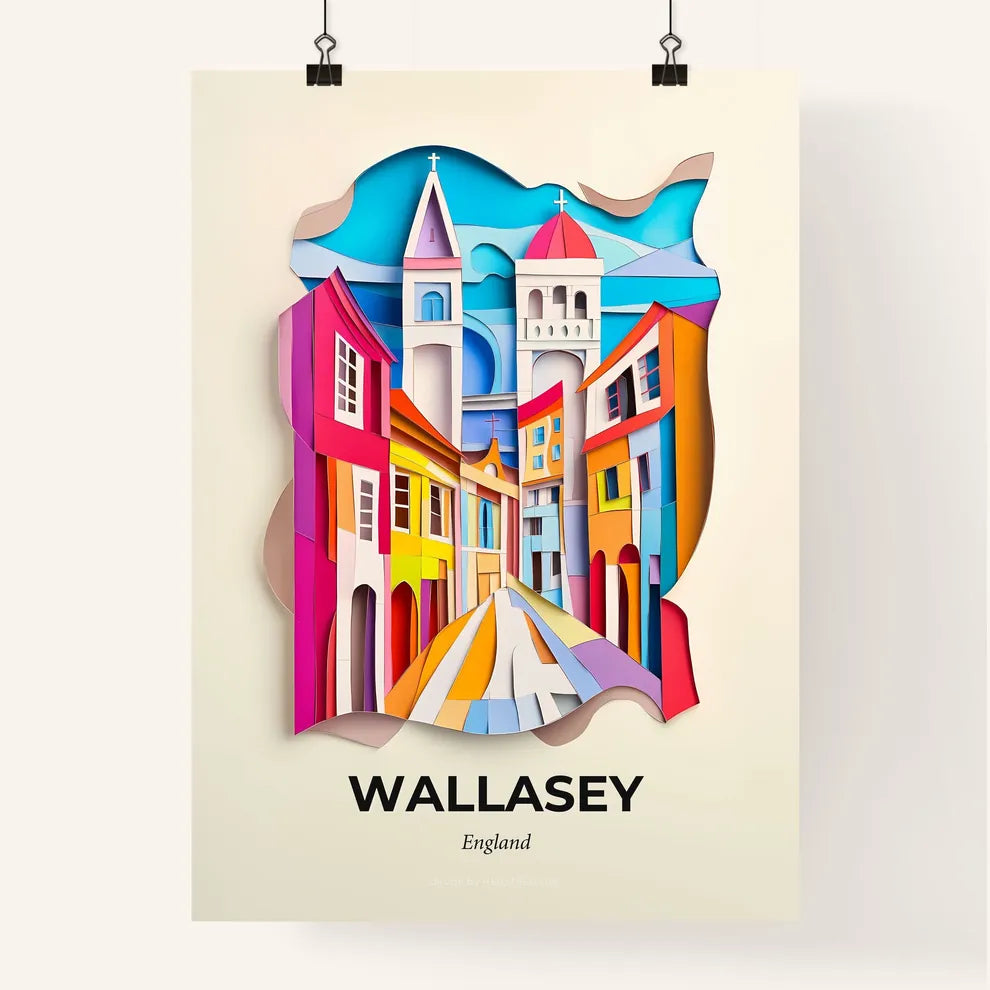 Vivid Wallasey, England, Colorful Poster