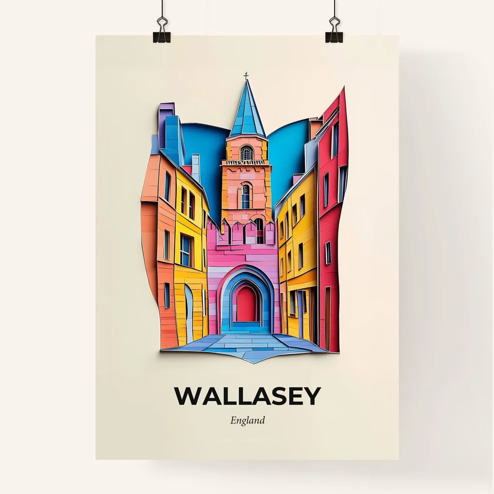Vivid Wallasey, England, Colorful Poster