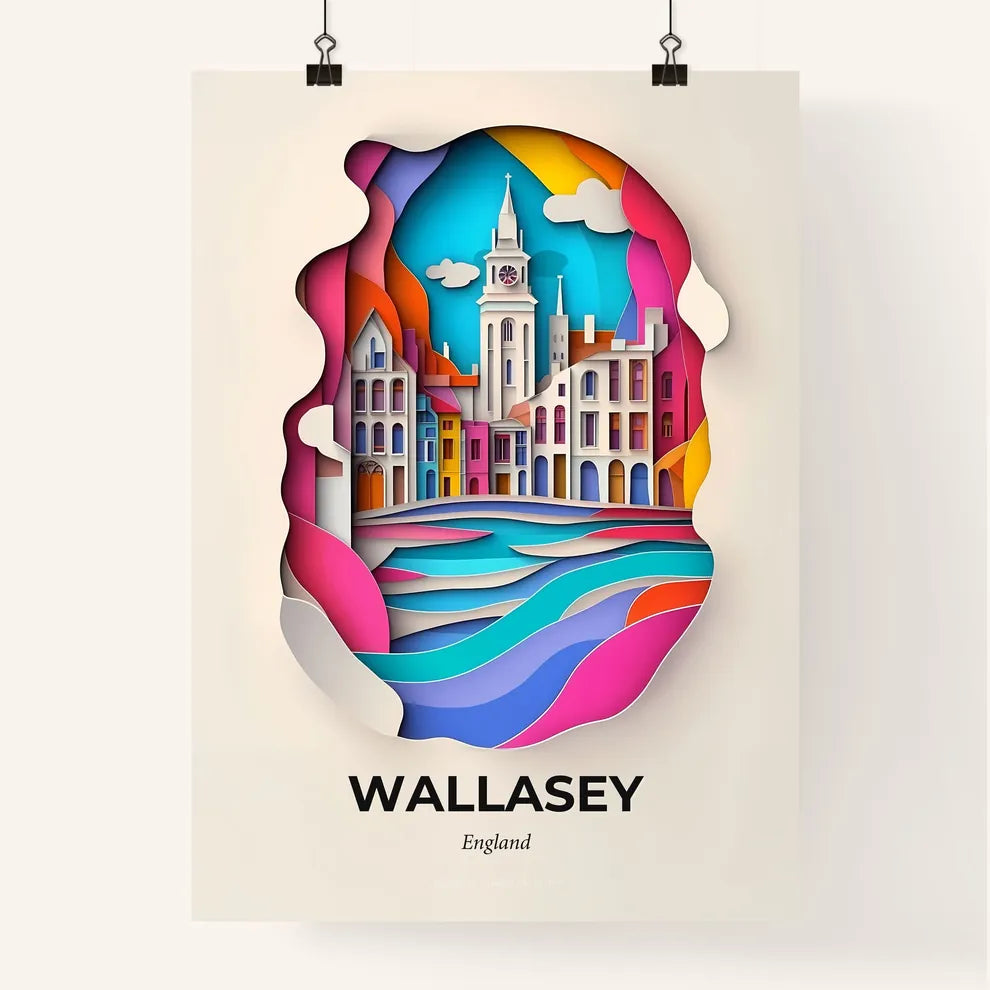 Vivid Wallasey, England, Colorful Poster