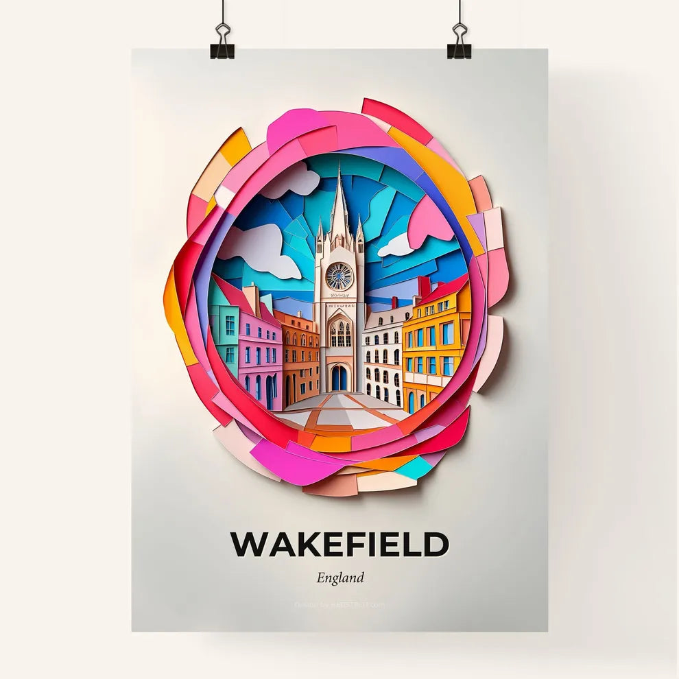 Vivid Wakefield, England, Colorful Poster