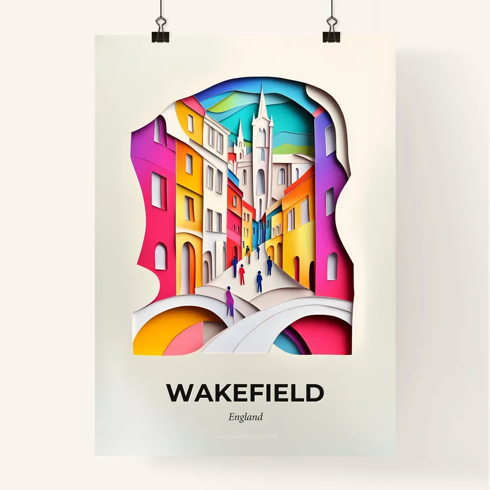 Vivid Wakefield, England, Colorful Poster