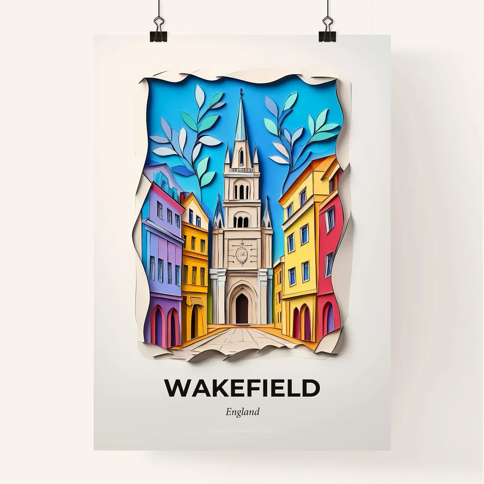Vivid Wakefield, England, Colorful Poster