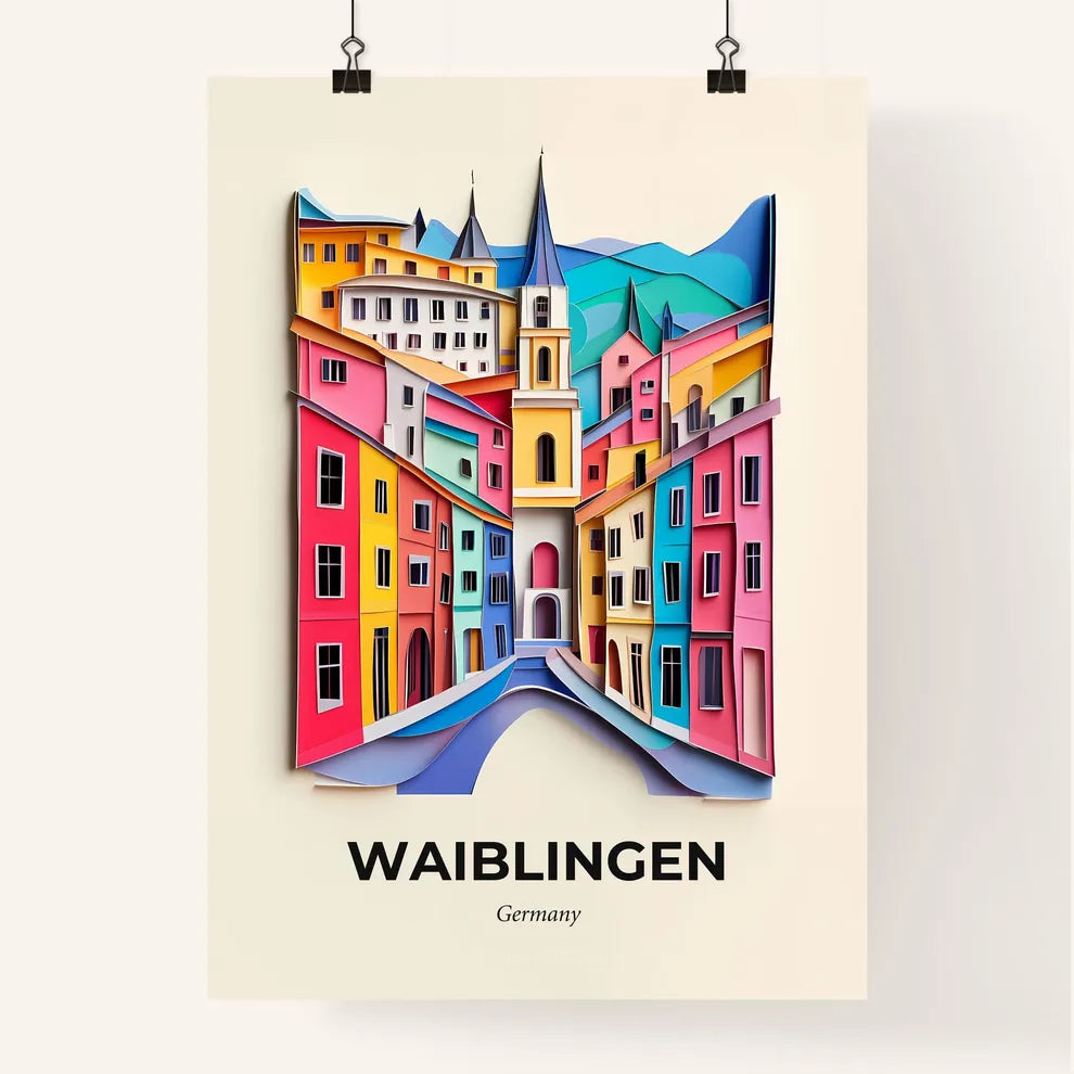 Vivid Waiblingen, Germany, Colorful Poster