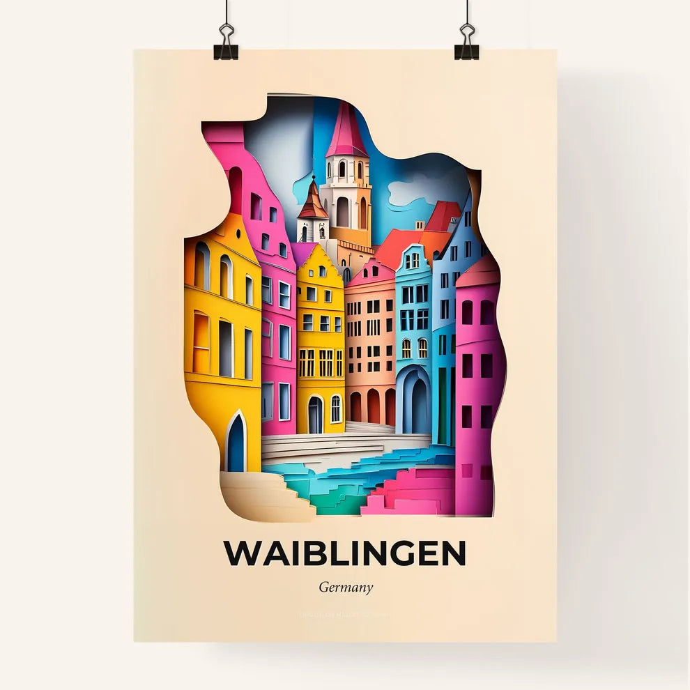 Vivid Waiblingen, Germany, Colorful Poster