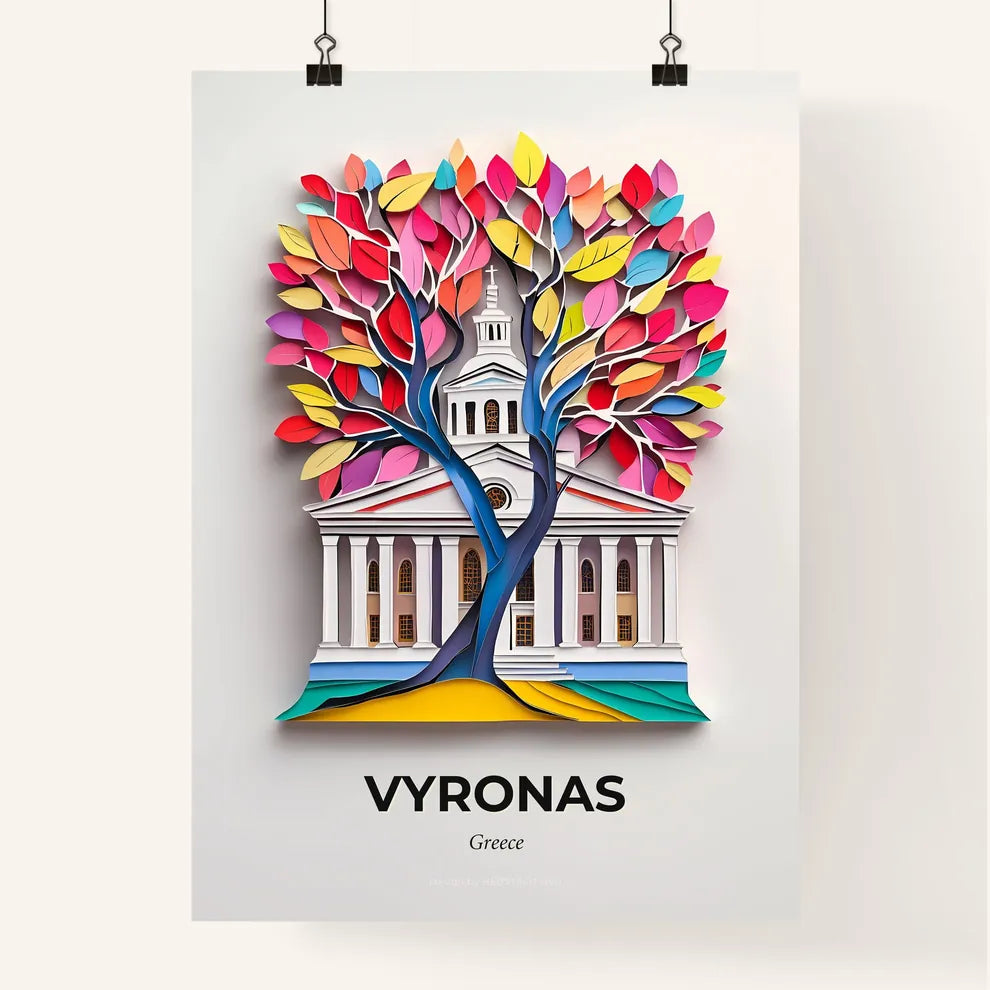 Vivid Vyronas, Greece, Colorful Poster