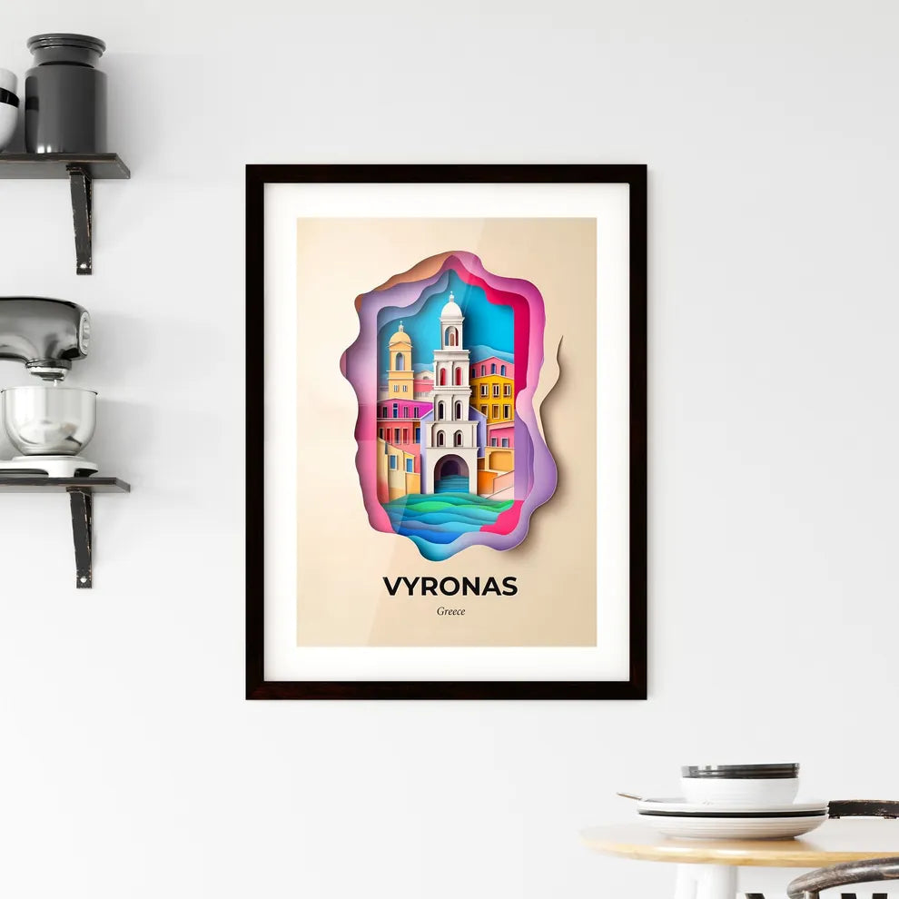 Vivid Vyronas, Greece, Framed Wall Art