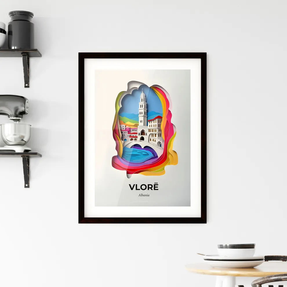 Vivid Vlorë, Albania, Framed Wall Art