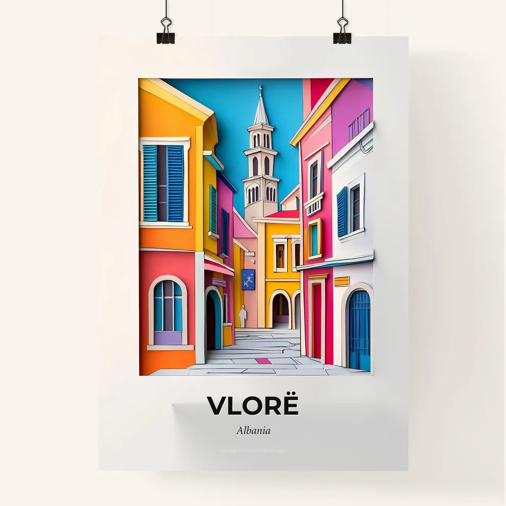 Vivid Vlorë, Albania, Colorful Poster