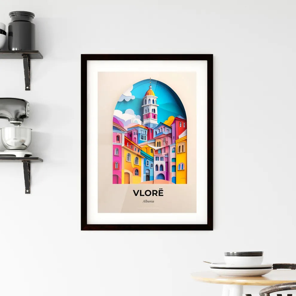 Vivid Vlorë, Albania, Framed Wall Art