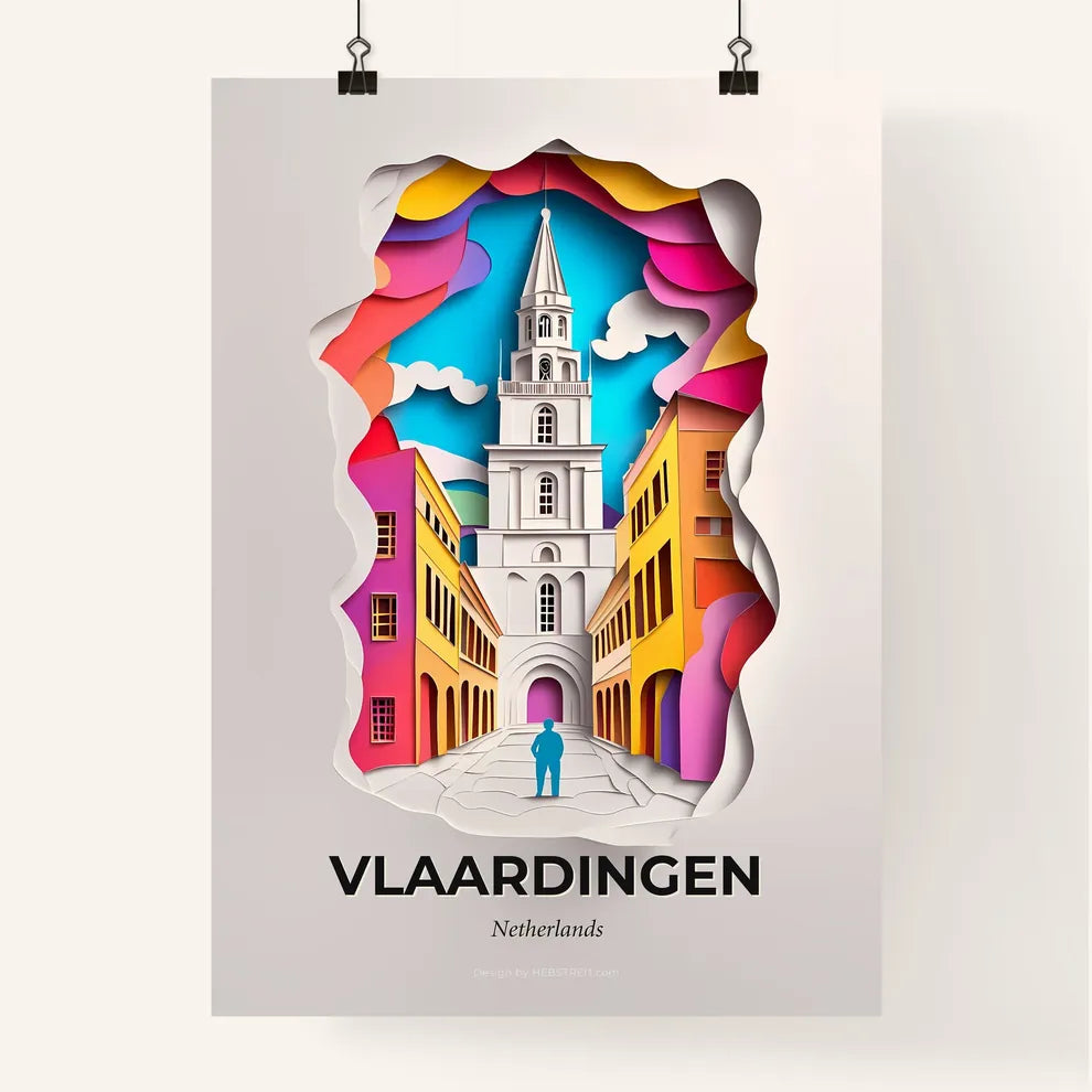 Vivid Vlaardingen, Netherlands, Colorful Poster