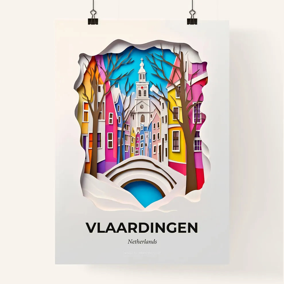 Vivid Vlaardingen, Netherlands, Colorful Poster