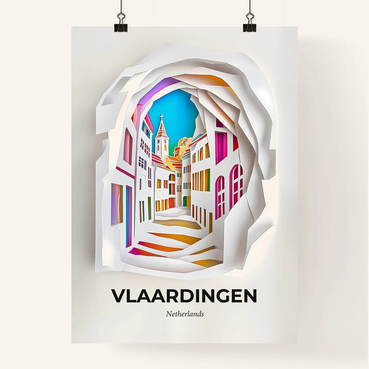 Vivid Vlaardingen, Netherlands, Colorful Poster