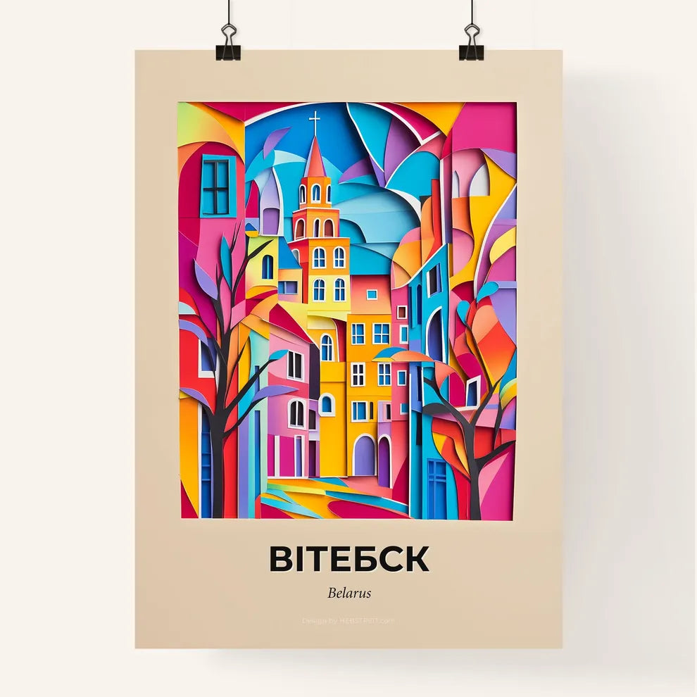 Vivid Vitebsk, Belarus, Colorful Poster