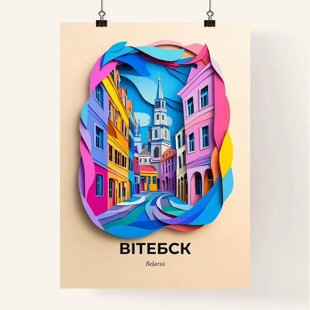 Vivid Vitebsk, Belarus, Colorful Poster