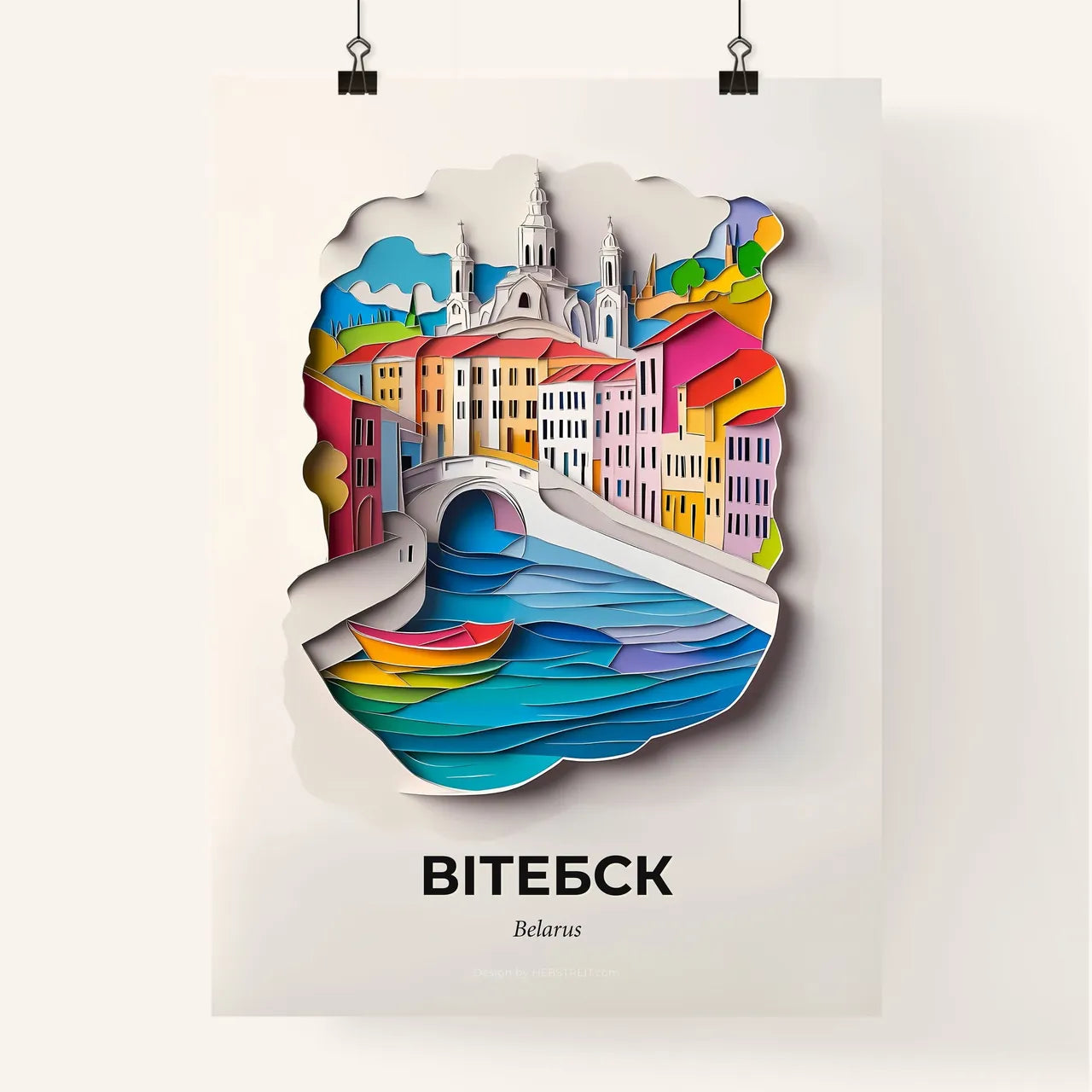 Vivid Vitebsk, Belarus, Colorful Poster