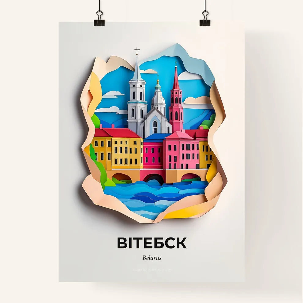 Vivid Vitebsk, Belarus, Colorful Poster