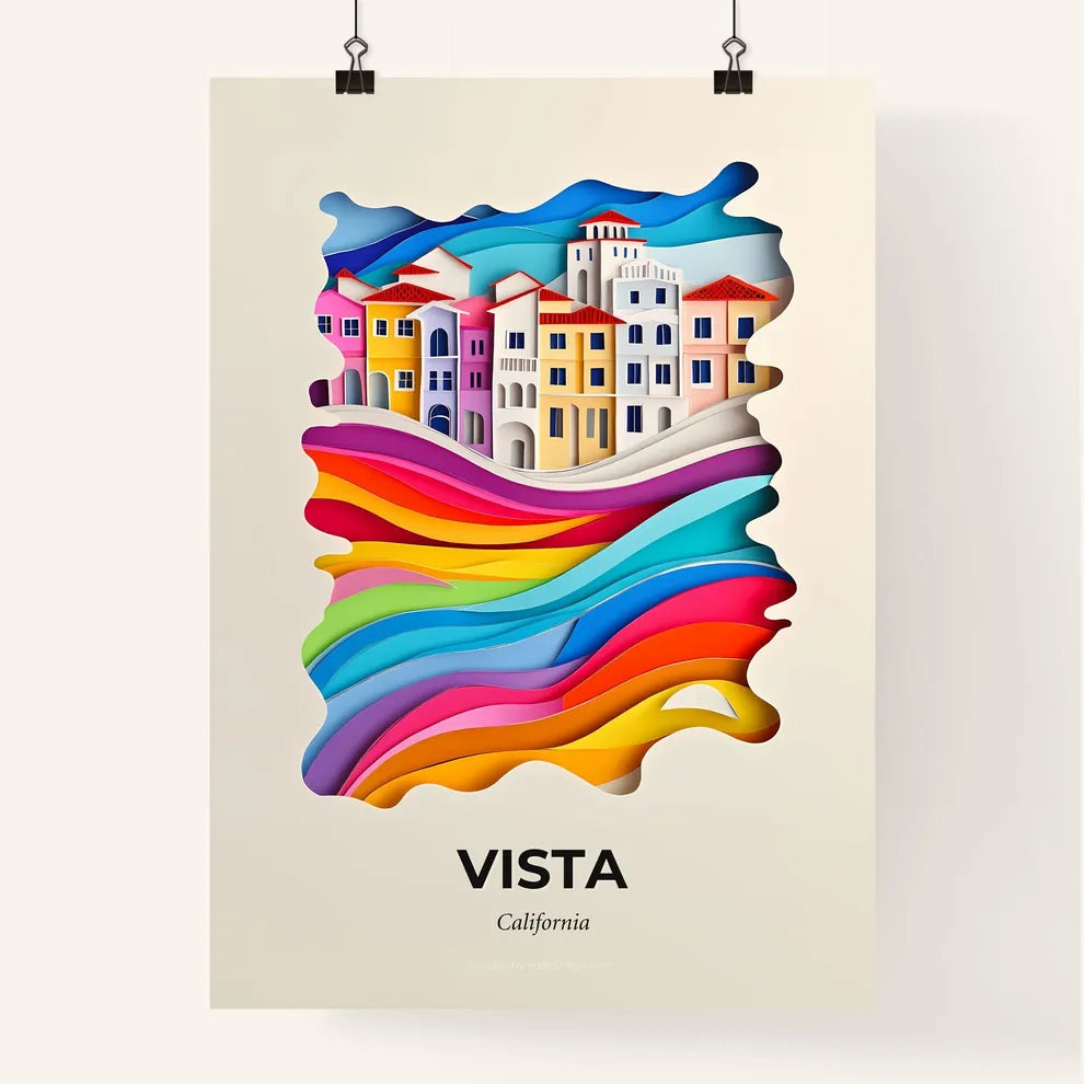Vivid Vista, California, Colorful Poster