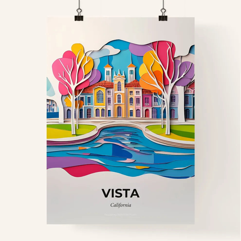 Vivid Vista, California, Colorful Poster