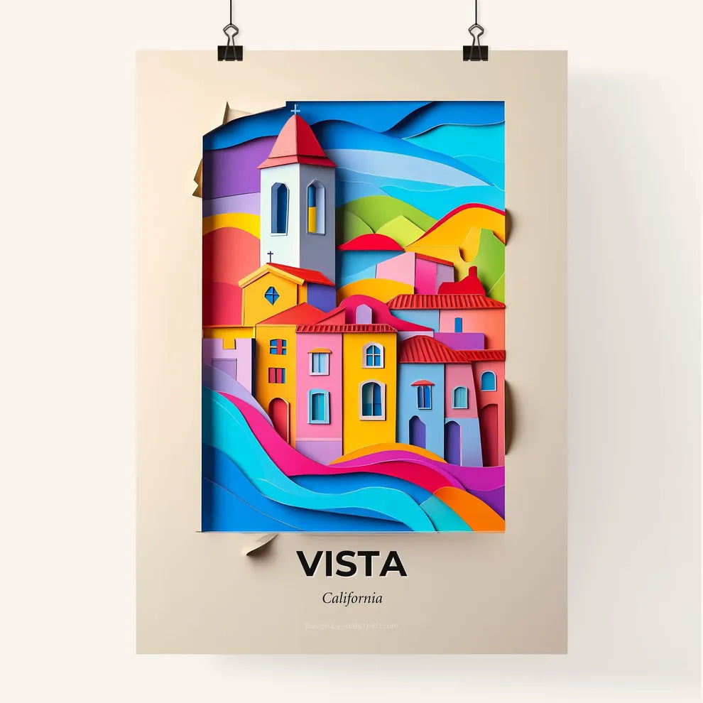Vivid Vista, California, Colorful Poster