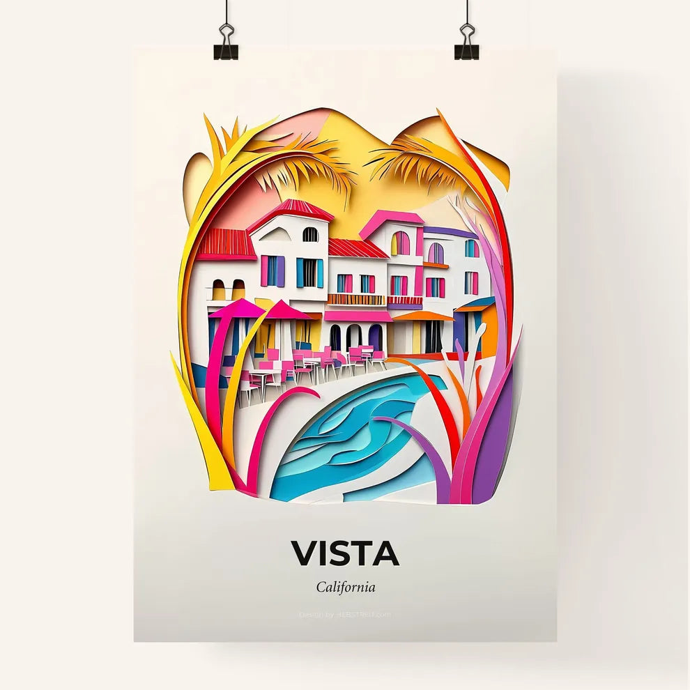 Vivid Vista, California, Colorful Poster
