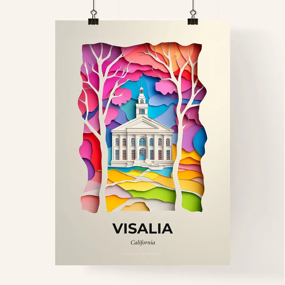 Vivid Visalia, California, Colorful Poster