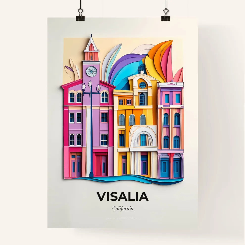 Vivid Visalia, California, Colorful Poster