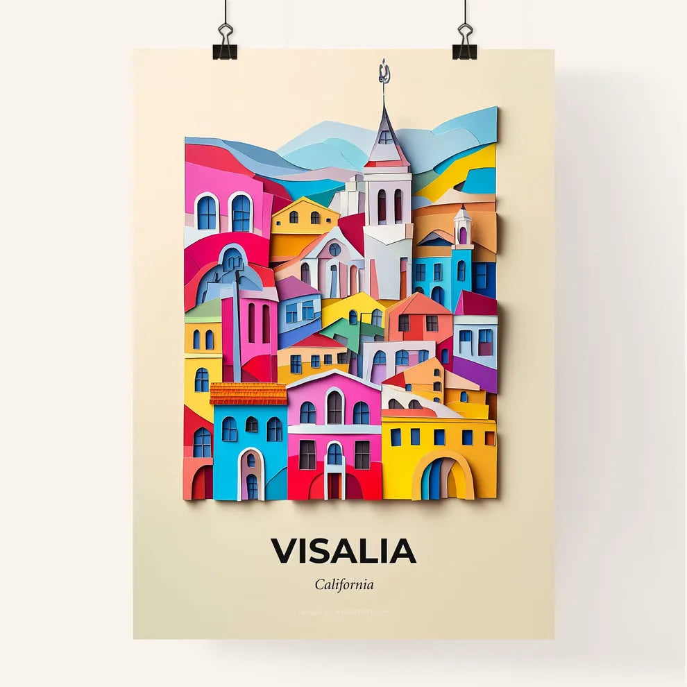 Vivid Visalia, California, Colorful Poster