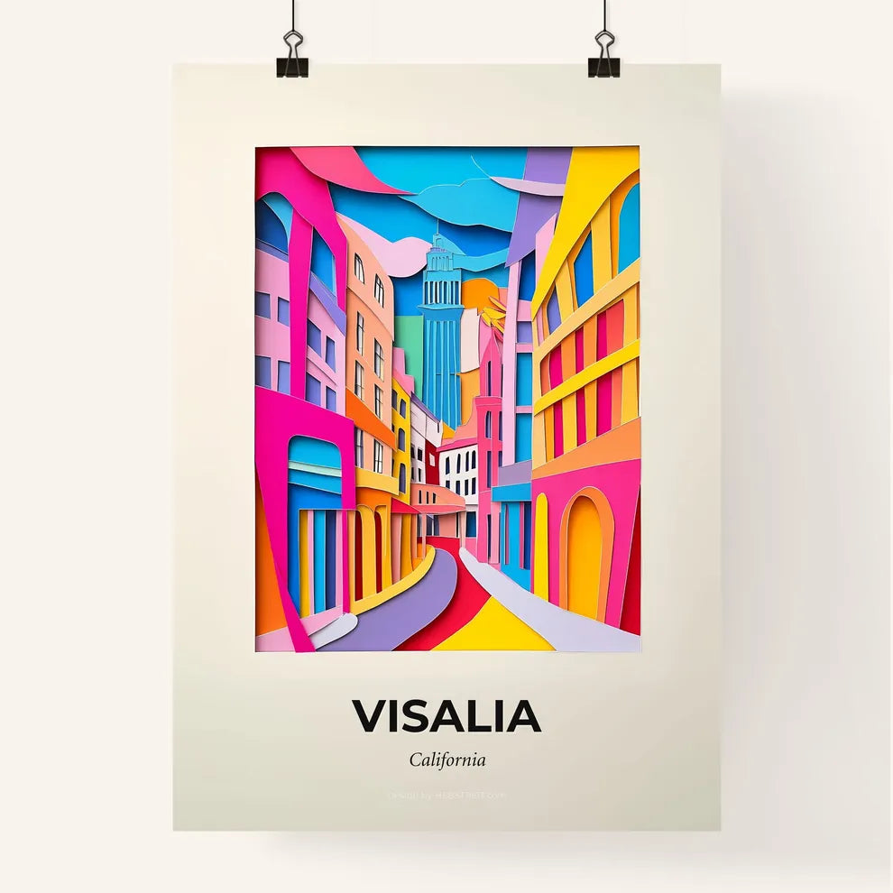 Vivid Visalia, California, Colorful Poster
