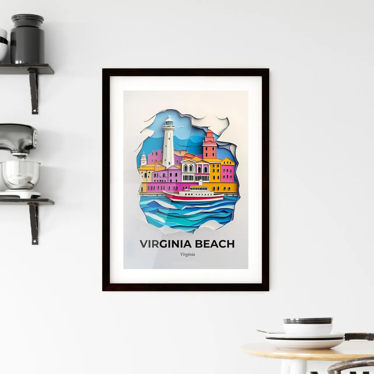 Vivid Virginia Beach, Virginia, Framed Wall Art