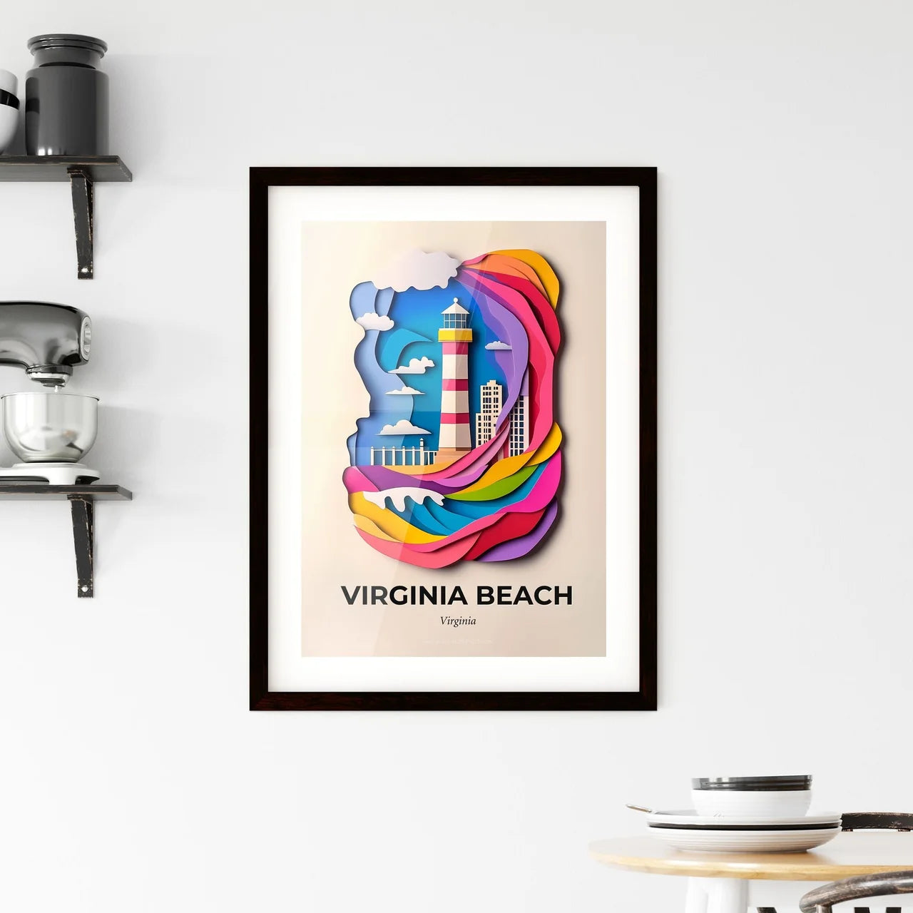 Vivid Virginia Beach, Virginia, Framed Wall Art