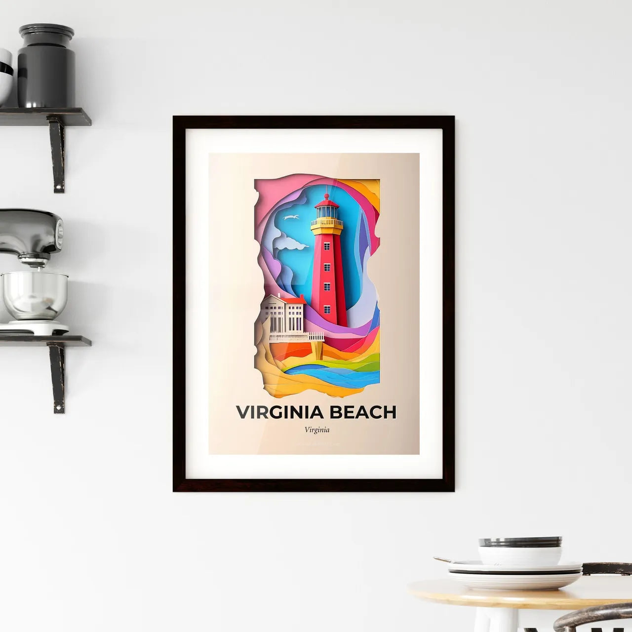 Vivid Virginia Beach, Virginia, Framed Wall Art