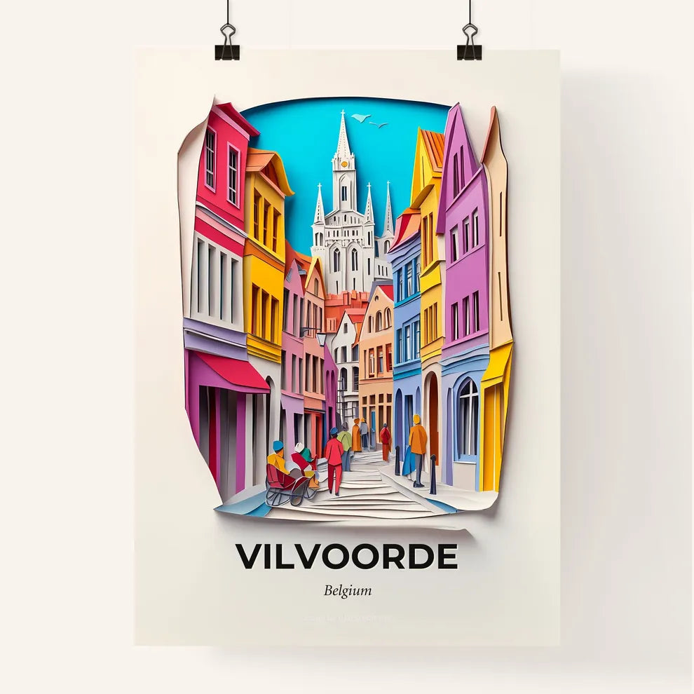 Vivid Vilvoorde , Belgium, Colorful Poster