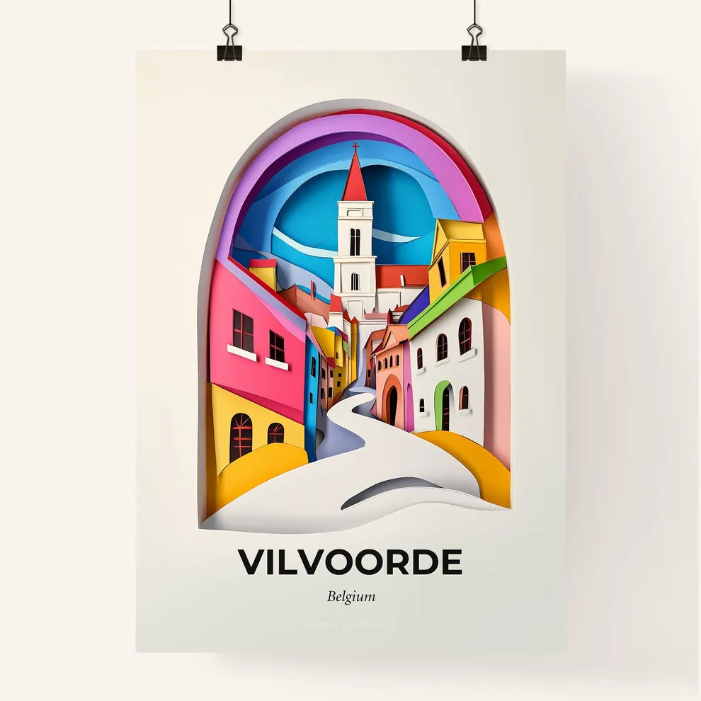Vivid Vilvoorde , Belgium, Colorful Poster