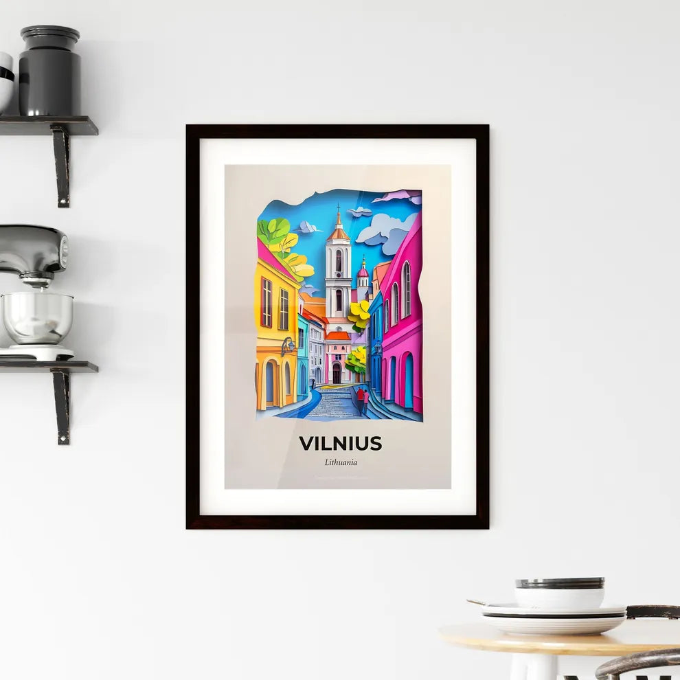 Vivid Vilnius, Lithuania, Framed Wall Art