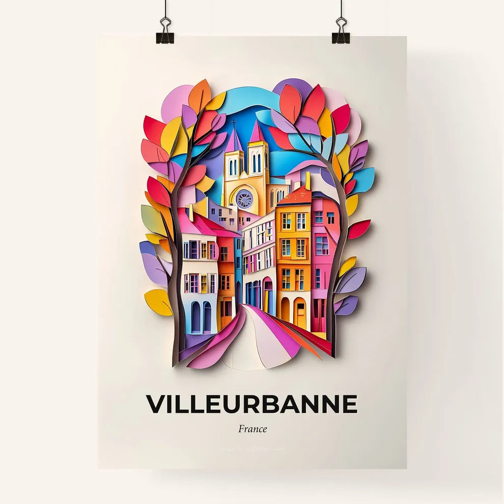 Vivid Villeurbanne, France, Colorful Poster