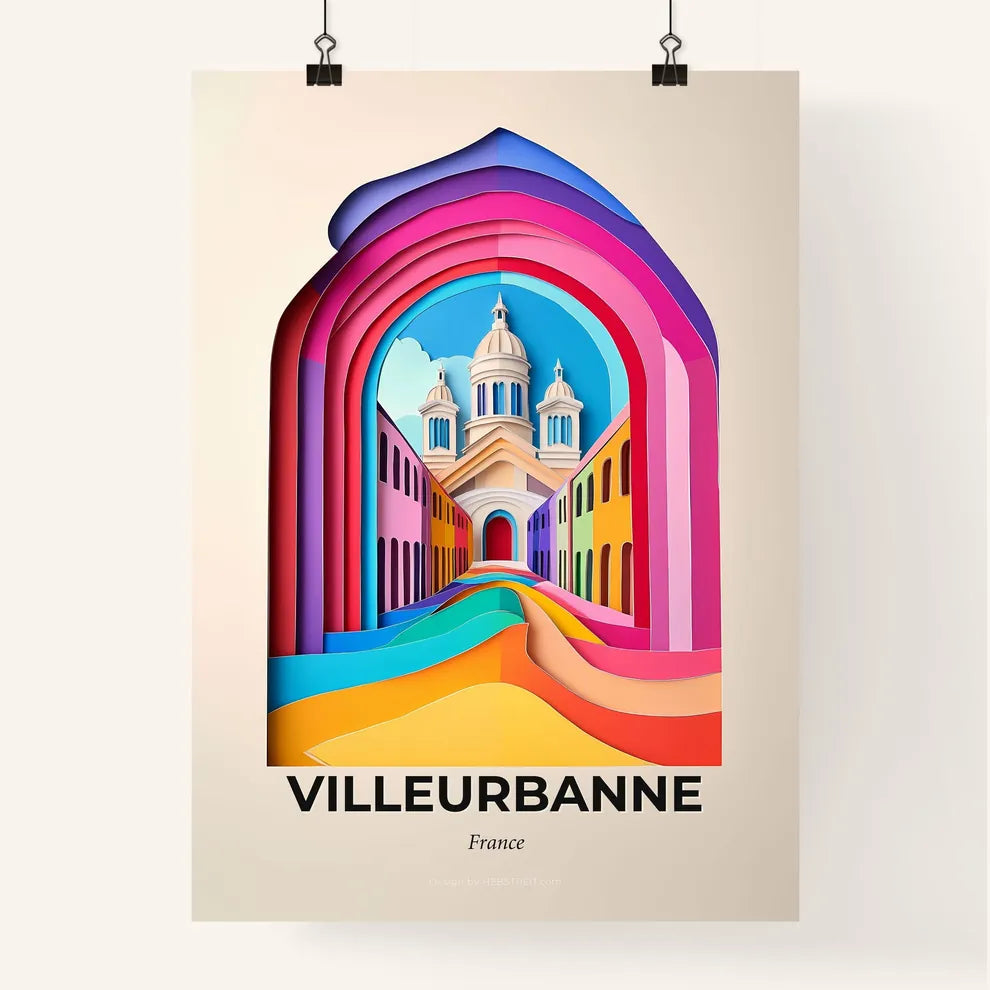 Vivid Villeurbanne, France, Colorful Poster