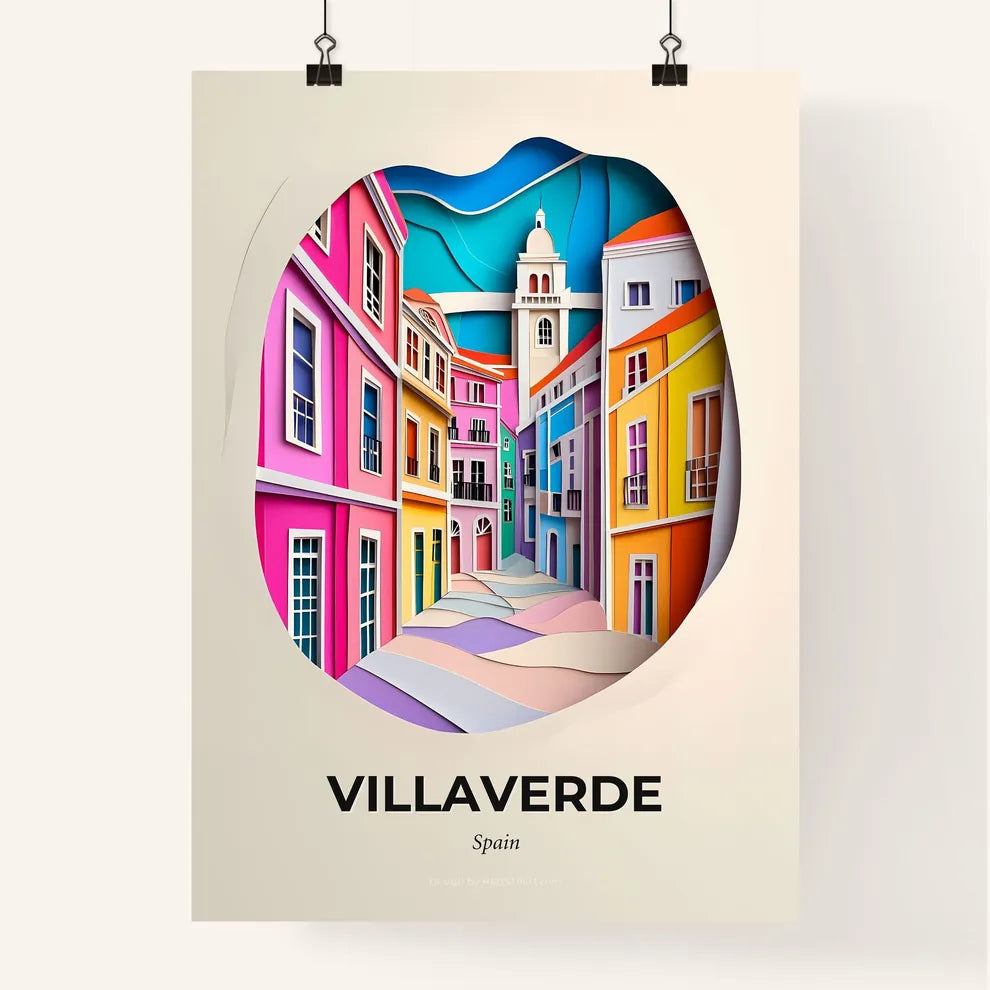 Vivid Villaverde, Spain, Colorful Poster
