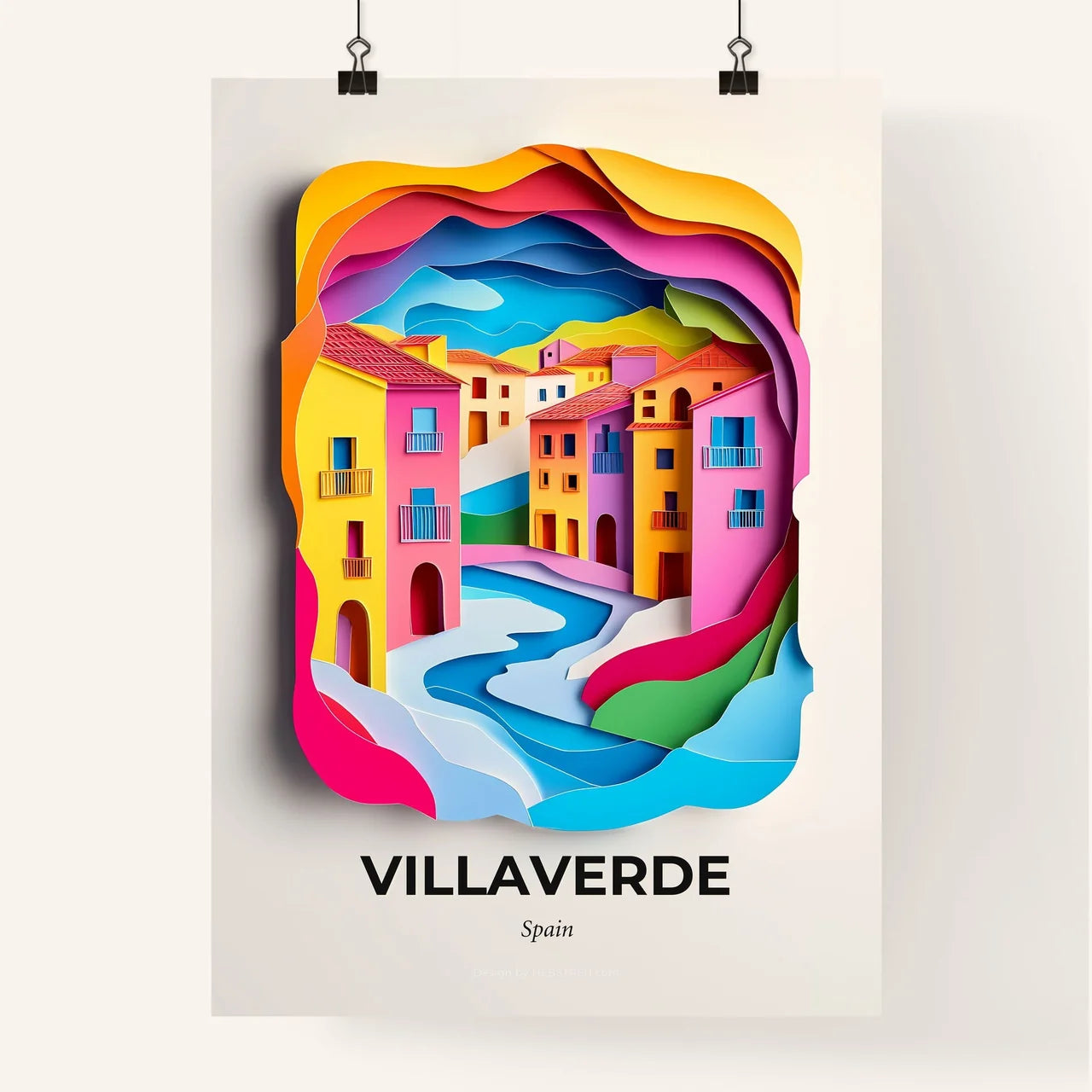 Vivid Villaverde, Spain, Colorful Poster