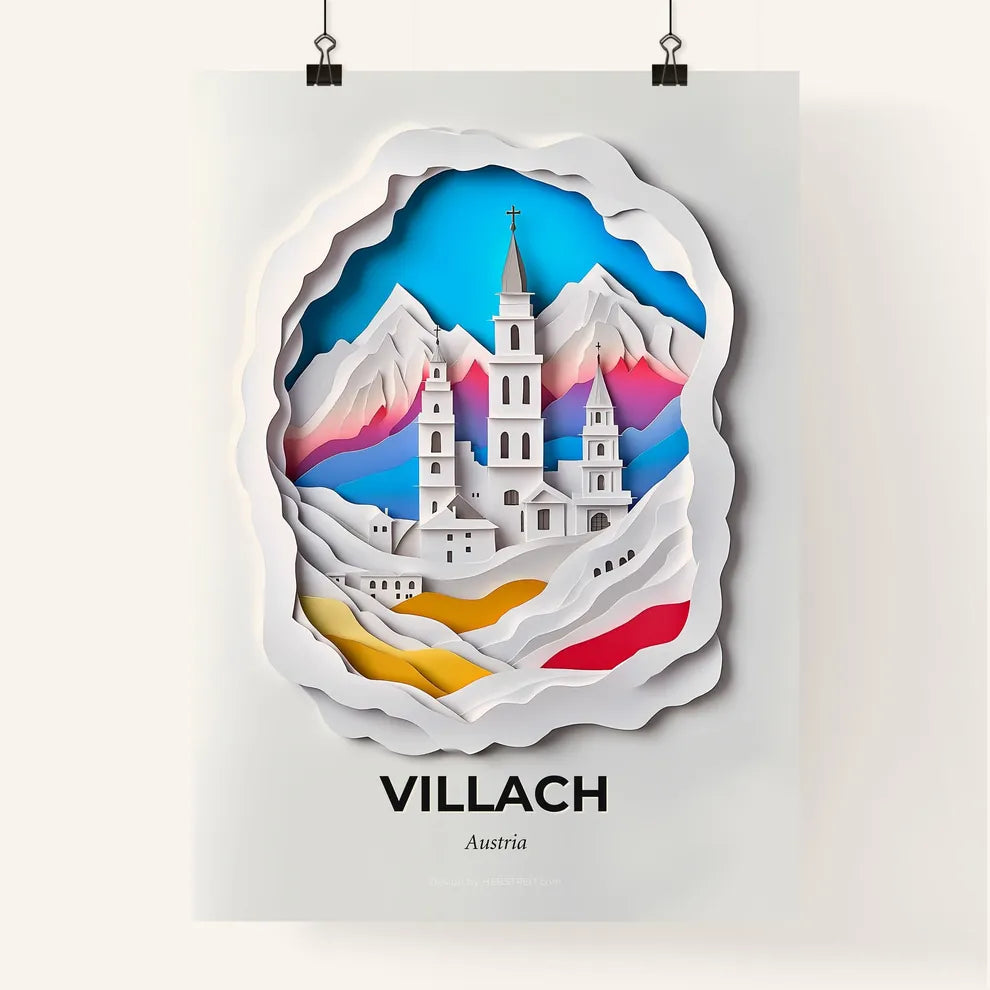 Vivid Villach, Austria, Colorful Poster