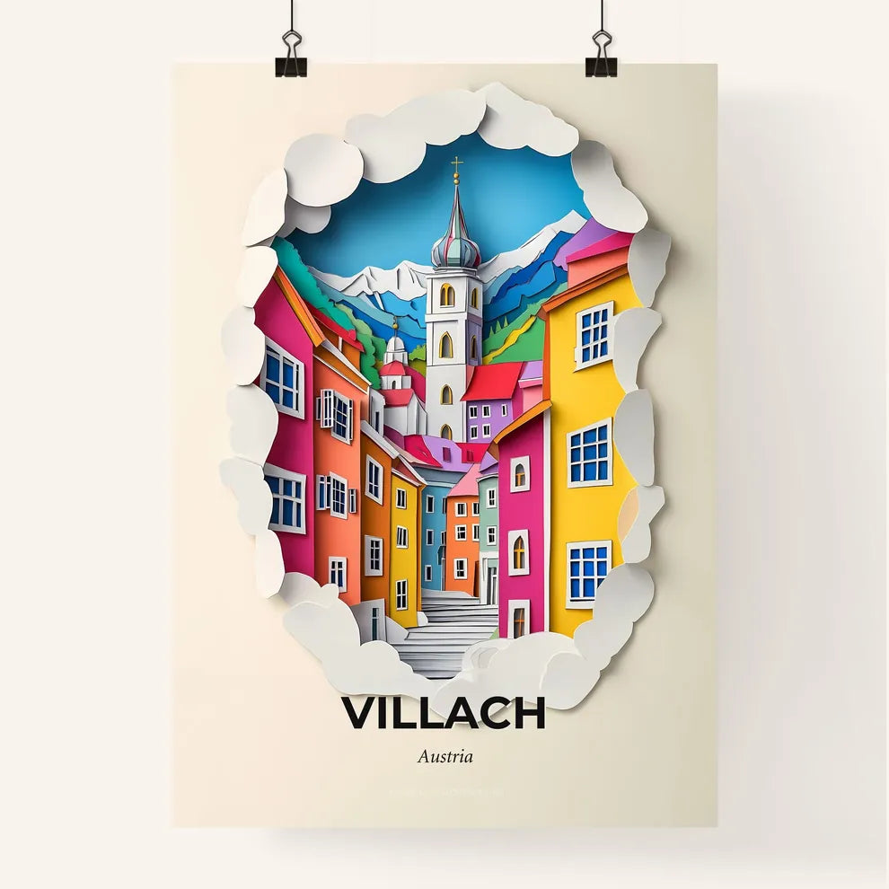 Vivid Villach, Austria, Colorful Poster