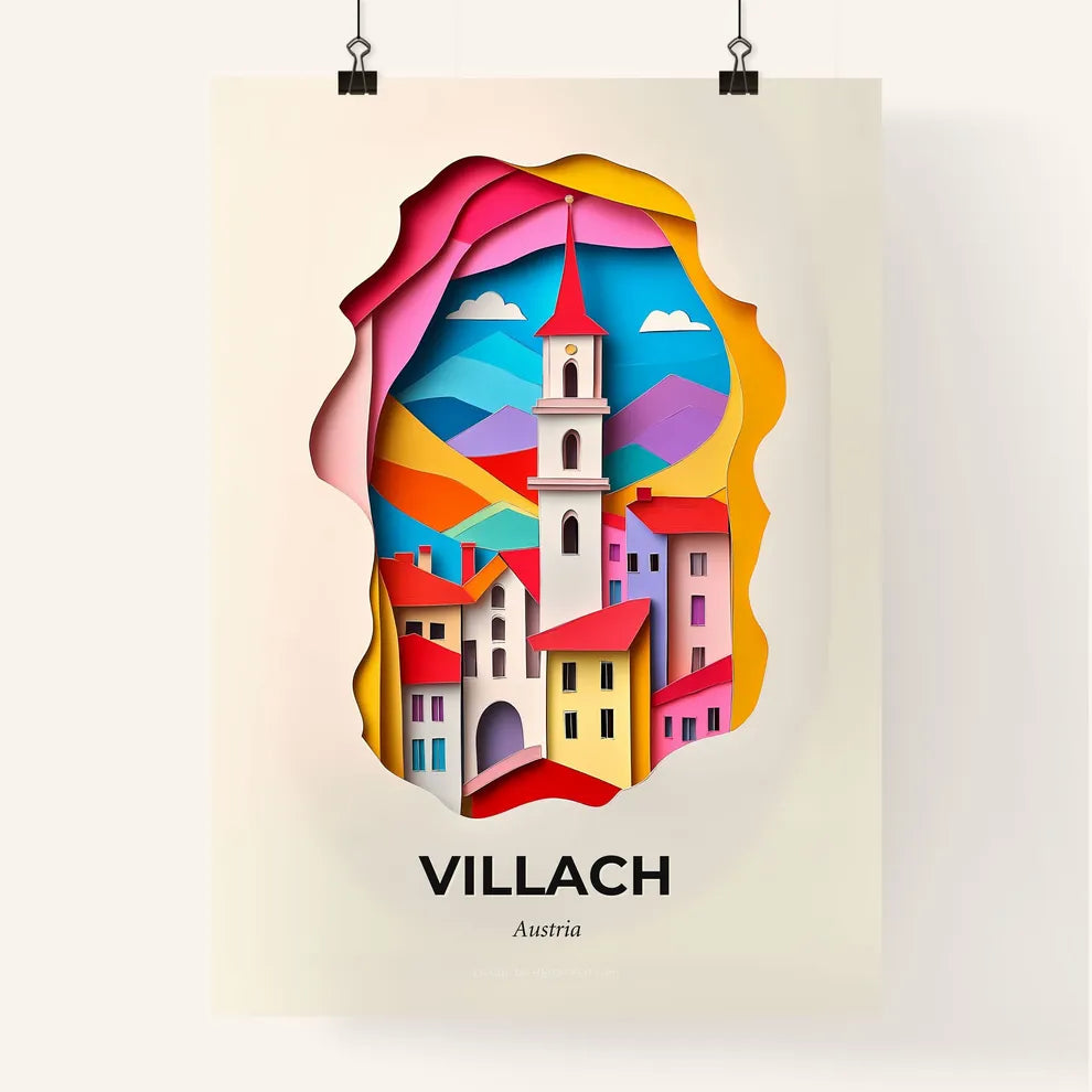 Vivid Villach, Austria, Colorful Poster