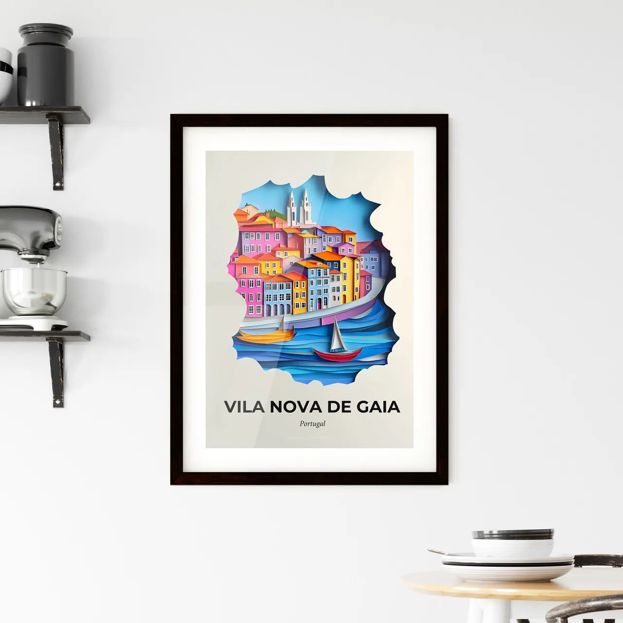Vivid Vila Nova de Gaia, Portugal, Framed Wall Art